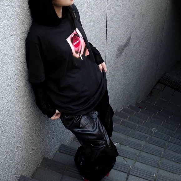 SUPREME Limited Edition Black Lollipop Short Sleeve Tee Shirt Size Medium/Large - Picture 14 of 15